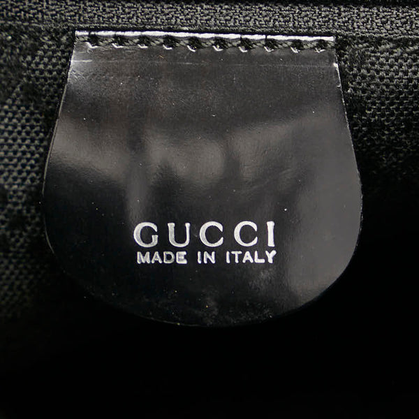 グッチ バンブー ハンドバッグ ショルダーバッグ 2WAY 00137541657 ブラック ナイロン レザー レディース GUCCI 【中古】