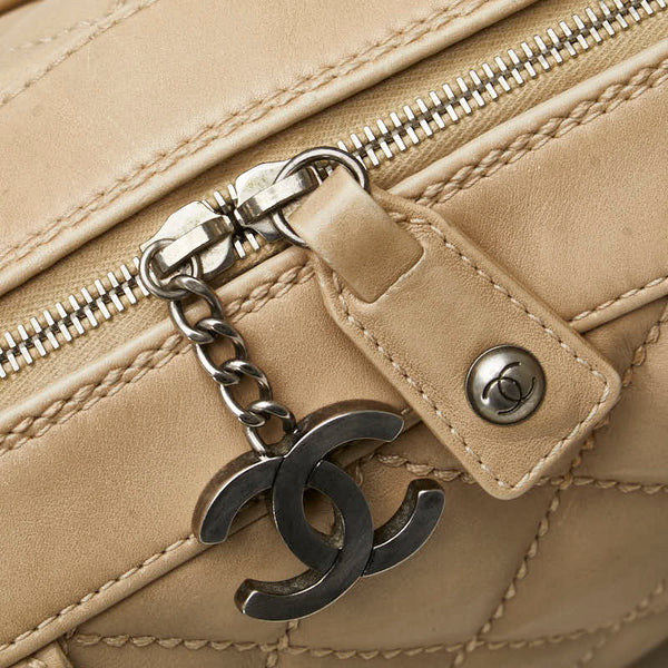 シャネル ワイルドステッチ ココマーク ハンドバッグ ベージュ レザー レディース CHANEL 【中古】