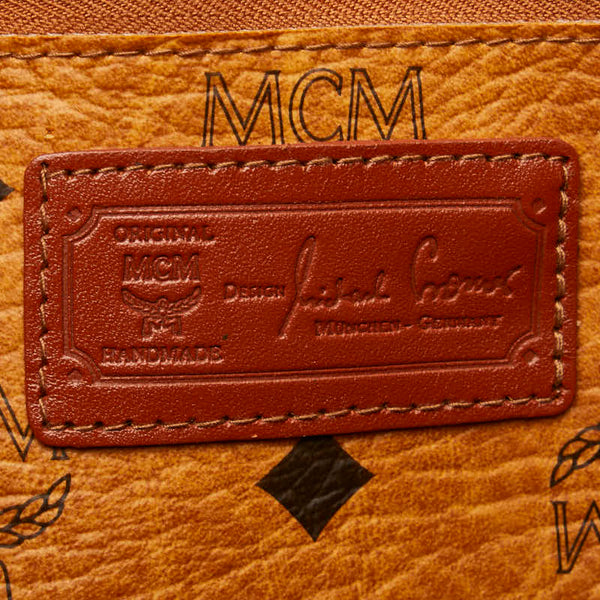 エム シー エム ヴィセトス ロゴグラム トートバッグ ショルダーバッグ ブラウン PVC レディース MCM 【中古】