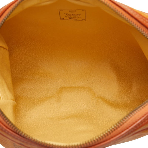 エム シー エム ヴィセトス ロゴグラム 斜め掛け ショルダーバッグ ブラウン PVC レザー レディース MCM 【中古】