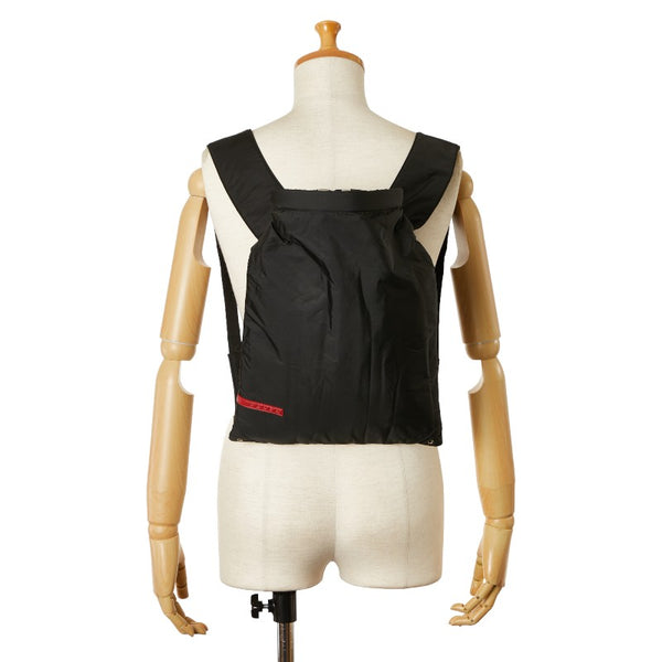 プラダ スポーツ ロゴ リュック バックパック ブラック ナイロン レディース PRADA 【中古】