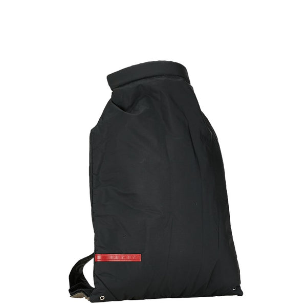 プラダ スポーツ ロゴ リュック バックパック ブラック ナイロン レディース PRADA 【中古】