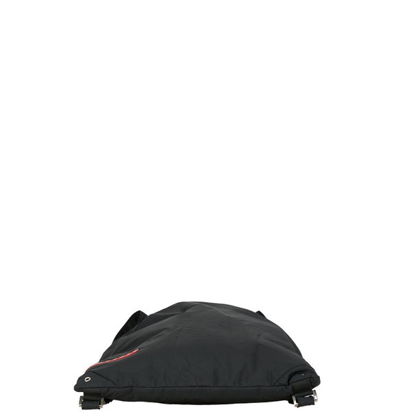 プラダ スポーツ ロゴ リュック バックパック ブラック ナイロン レディース PRADA 【中古】
