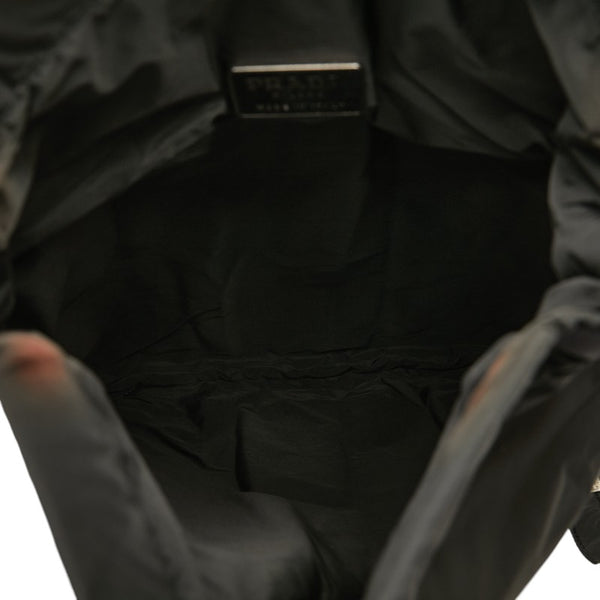 プラダ スポーツ ロゴ リュック バックパック ブラック ナイロン レディース PRADA 【中古】
