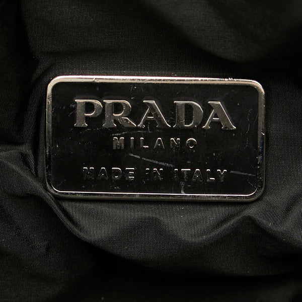 プラダ スポーツ ロゴ リュック バックパック ブラック ナイロン レディース PRADA 【中古】