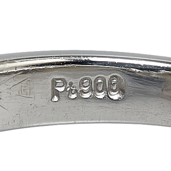ノーブランド Pt900 プラチナ 黒蝶パール11mm ダイヤ0.23ct リング 指輪 レディース no brand 8号 【中古】