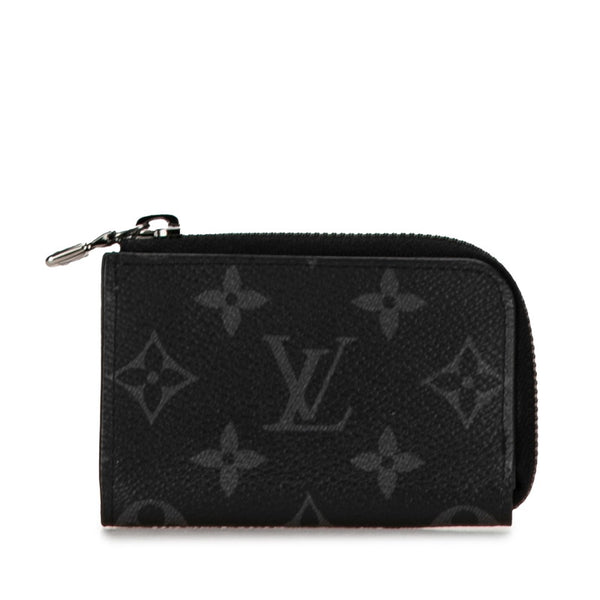 ルイ ヴィトン モノグラム エクリプス ポルトモネ ジュール コインケース 小銭入れ M63536 ブラック PVC レザー メンズ LOUIS VUITTON 【中古】