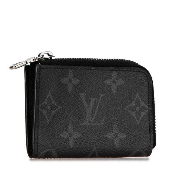ルイ ヴィトン モノグラム エクリプス ポルトモネ ジュール コインケース 小銭入れ M63536 ブラック PVC レザー メンズ LOUIS VUITTON 【中古】