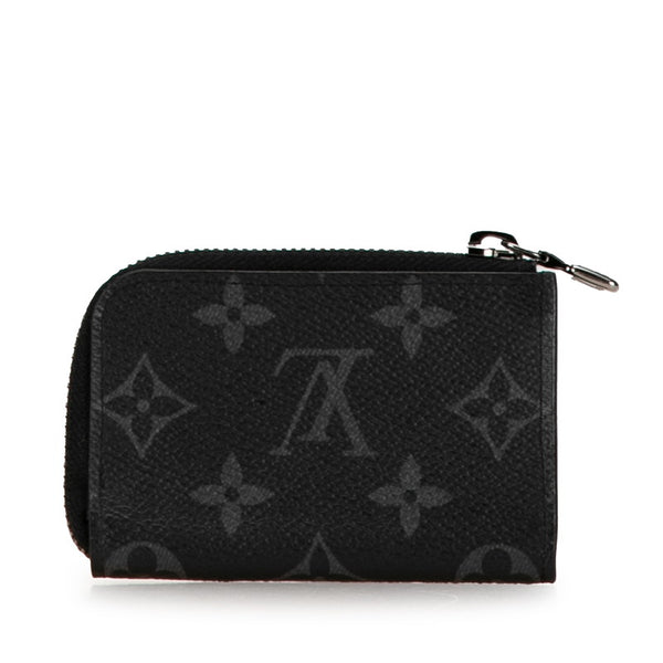 ルイ ヴィトン モノグラム エクリプス ポルトモネ ジュール コインケース 小銭入れ M63536 ブラック PVC レザー メンズ LOUIS VUITTON 【中古】
