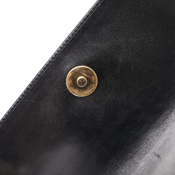 サルヴァトーレフェラガモ ヴァラリボン ハンドバッグ ショルダーバッグ 2WAY ブラック レザー レディース Salvatore Ferragamo 【中古】