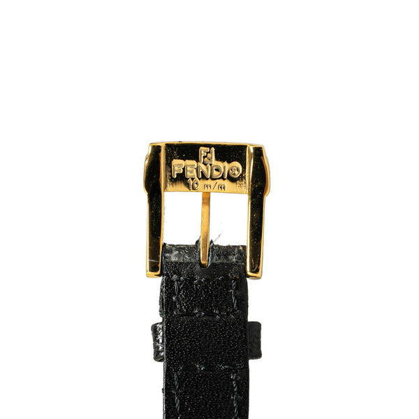フェンディ カメレオン チェンジベルト5色 腕時計 640L クオーツ ホワイト文字盤 メッキ レザー レディース FENDI 【中古】