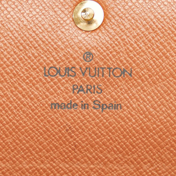 ルイ ヴィトン モノグラム ポシェット ポルト モネ クレディ 長財布 M61725 ブラウン PVC レザー レディース LOUIS VUITTON 【中古】