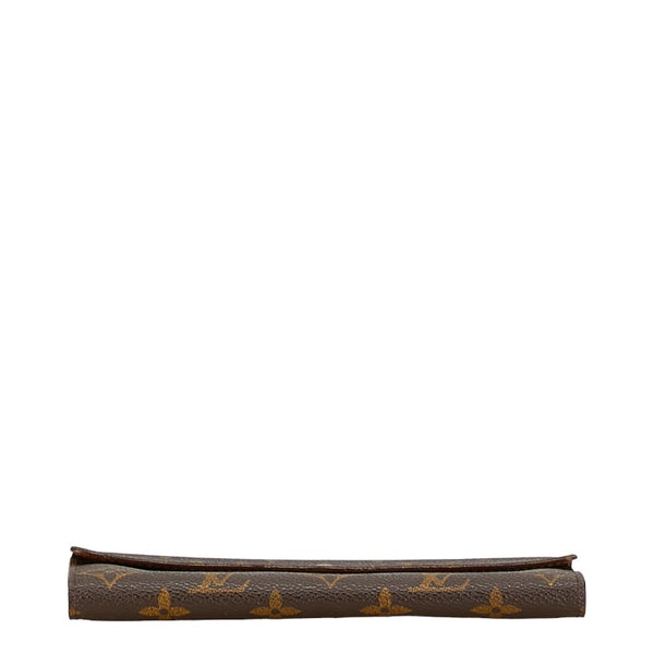 ルイ ヴィトン モノグラム ポシェット ポルト モネ クレディ 長財布 M61725 ブラウン PVC レザー レディース LOUIS VUITTON 【中古】