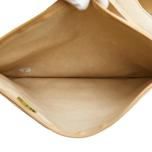 シャネル ココマーク ハンドバッグ かごバッグ ベージュ ストロー レザー レディース CHANEL 【中古】