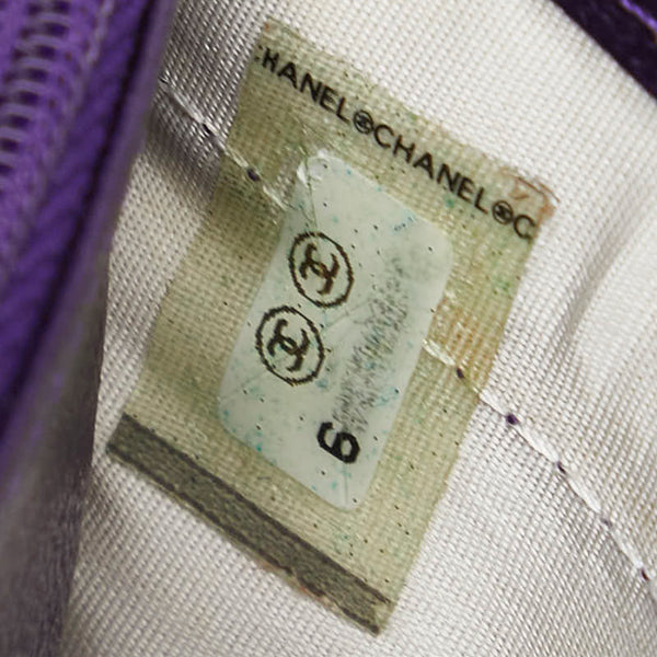 シャネル ココマーク 長財布 パープル レザー レディース CHANEL 【中古】