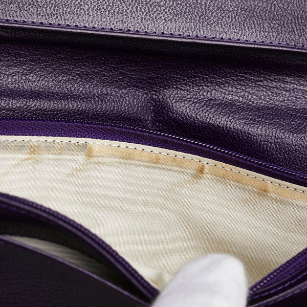 シャネル ココマーク 長財布 パープル レザー レディース CHANEL 【中古】