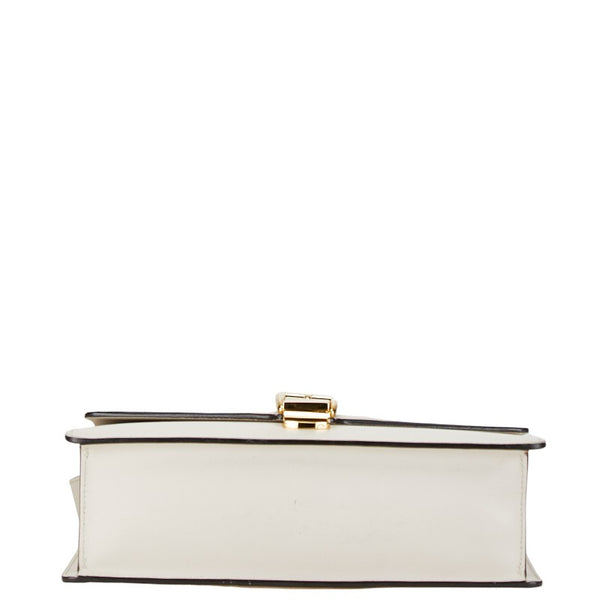 グッチ シルヴィ エンブロイダリー ハンドバッグ ショルダーバッグ 2WAY 421882 ホワイト  レザー レディース GUCCI 【中古】