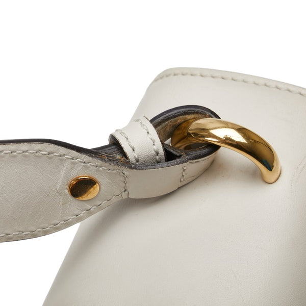 グッチ シルヴィ エンブロイダリー ハンドバッグ ショルダーバッグ 2WAY 421882 ホワイト  レザー レディース GUCCI 【中古】