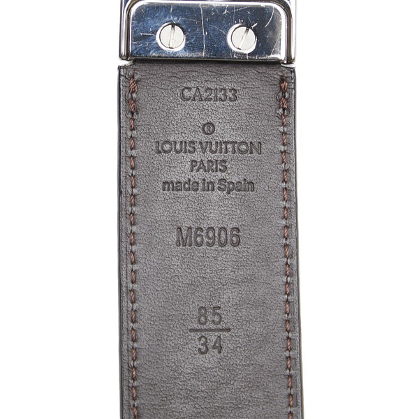 ルイ ヴィトン シアトル サンチュール リバーシブルベルト 85/34 M6906 ブラック ブラウン レザー レディース LOUIS VUITTON 【中古】