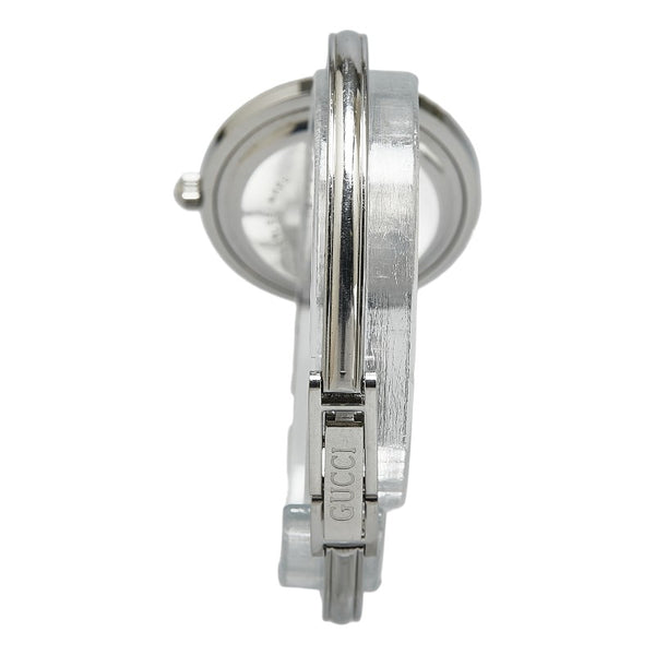 グッチ チェンジベゼル 腕時計 11/12.2 クオーツ ホワイト文字盤 ステンレススチール レディース GUCCI 【中古】