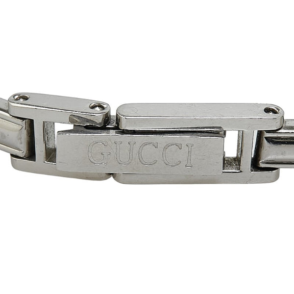 グッチ チェンジベゼル 腕時計 11/12.2 クオーツ ホワイト文字盤 ステンレススチール レディース GUCCI 【中古】