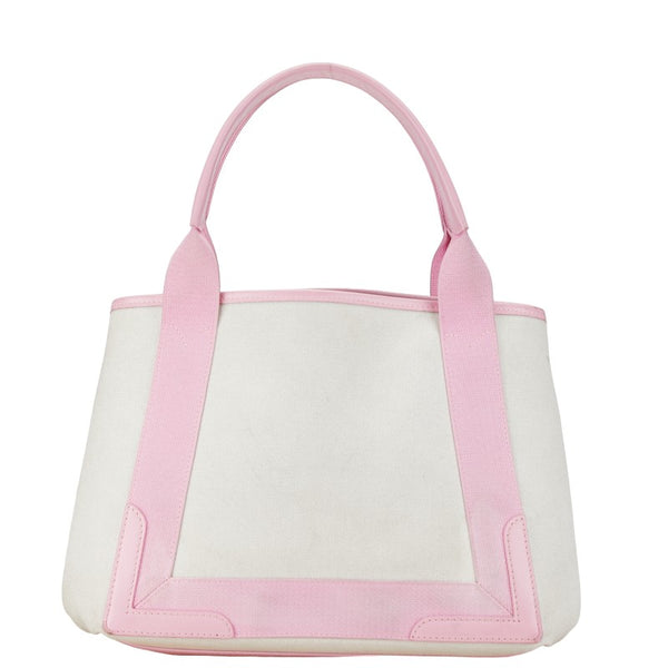 バレンシアガ ネイビーカバスS ハンドバッグ トートバッグ 339933 ピンク オールドローズ キャンバス レディース BALENCIAGA 【中古】