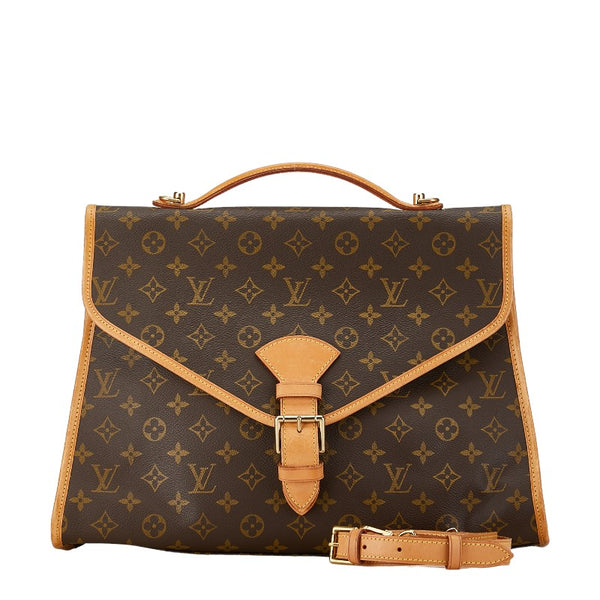ルイ ヴィトン モノグラム ビバリー ハンドバッグ ショルダーバッグ 2WAY M51121 ブラウン PVC レザー レディース LOUIS VUITTON 【中古】