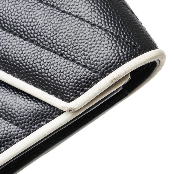 サンローラン モノグラム カサンドラ ロングウォレット 長財布 ブラック レザー レディース SAINT LAURENT 【中古】