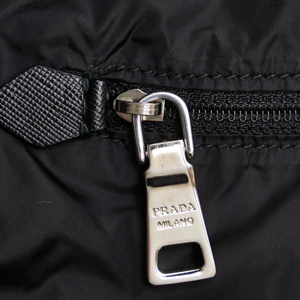 プラダ NYLON STAMPATO ハート ハンドバッグ トートバッグ BN2052 ブラック レッド ナイロン レザー レディース PRADA 【中古】