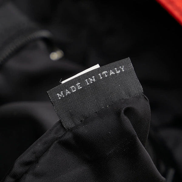 プラダ NYLON STAMPATO ハート ハンドバッグ トートバッグ BN2052 ブラック レッド ナイロン レザー レディース PRADA 【中古】
