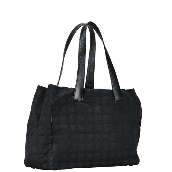 シャネル ココマーク ニュートラベルライン トートバッグ ショルダーバッグ ブラック ナイロン レザー レディース CHANEL 【中古】