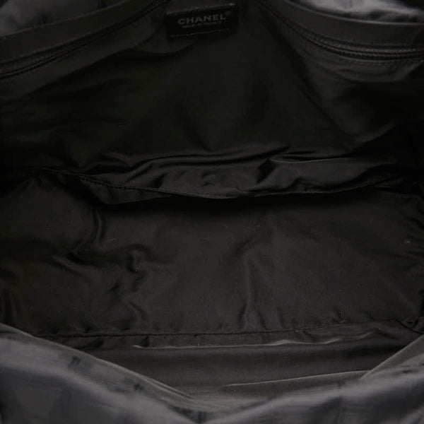 シャネル ココマーク ニュートラベルライン トートバッグ ショルダーバッグ ブラック ナイロン レザー レディース CHANEL 【中古】