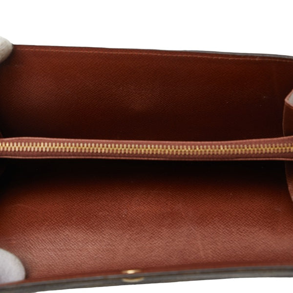 ルイ ヴィトン モノグラム ポシェット ポルト モネ クレディ 長財布 M61725 ブラウン PVC レザー レディース LOUIS VUITTON 【中古】