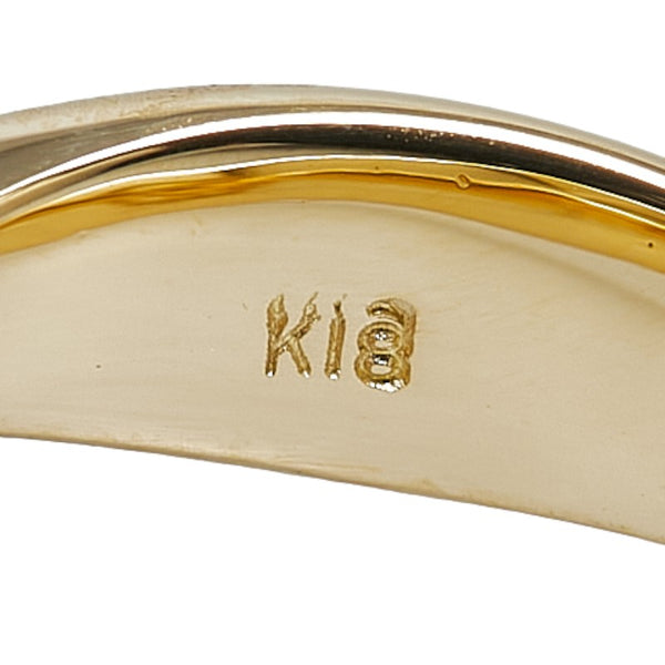 K18YG イエローゴールド ダイヤ1.10ct フラワー 花 モチーフ リング 指輪 レディース 11.5号 【中古】