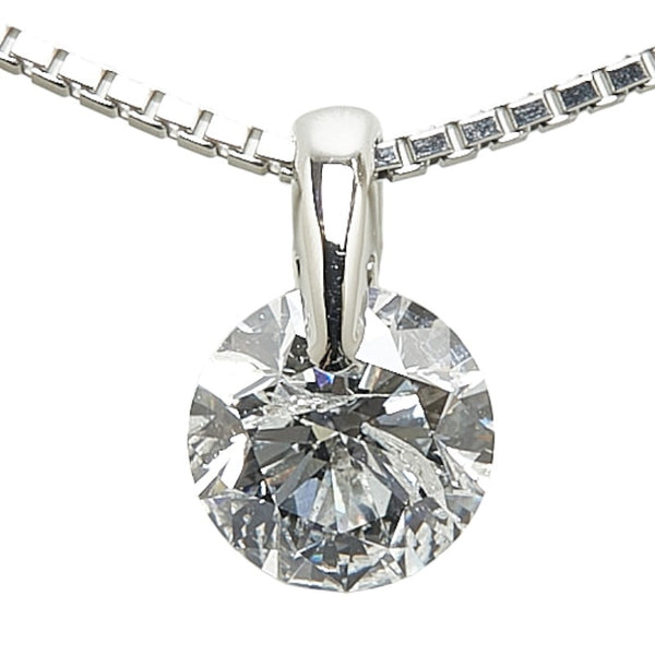 Pt900 プラチナ Pt850 プラチナ ダイヤ1.01ct ネックレス レディース 【中古】