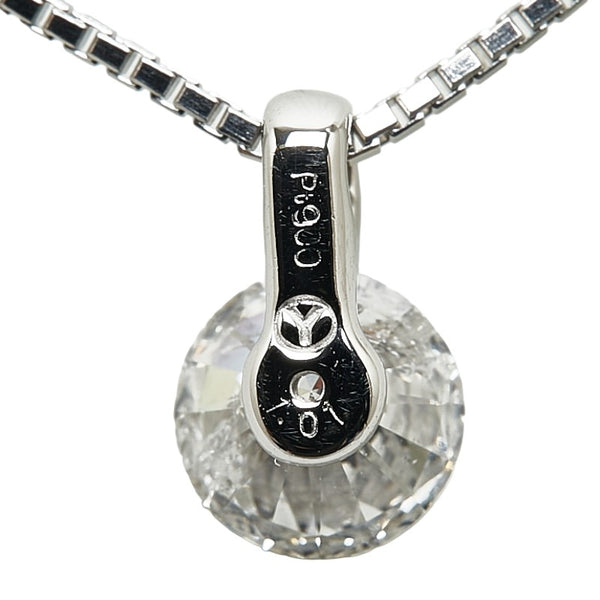 Pt900 プラチナ Pt850 プラチナ ダイヤ1.01ct ネックレス レディース 【中古】