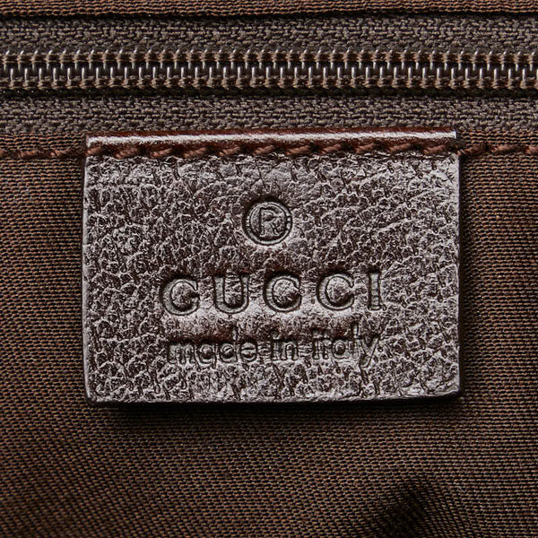 グッチ GGキャンバス シェリー プリンシー トートバッグ ハンドバッグ 163305 ブラウン ベージュ キャンバス レザー レディース GUCCI 【中古】