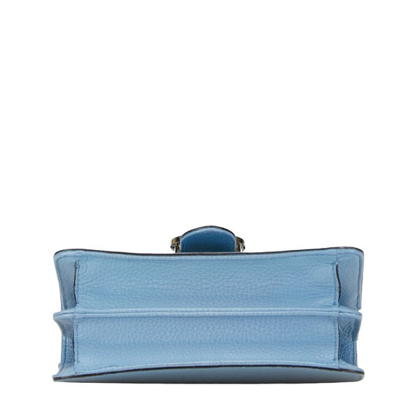 グッチ インターロッキングＧ 斜め掛け ショルダーバッグ 510304 ブルー ゴールド レザー レディース GUCCI 【中古】