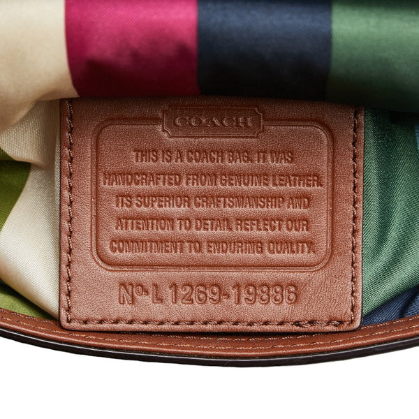 コーチ フリンジ ハンドバッグ ショルダーバッグ 2WAY ブラウン レザー レディース COACH 【中古】