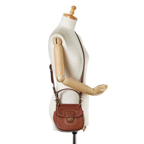 コーチ フリンジ ハンドバッグ ショルダーバッグ 2WAY ブラウン レザー レディース COACH 【中古】