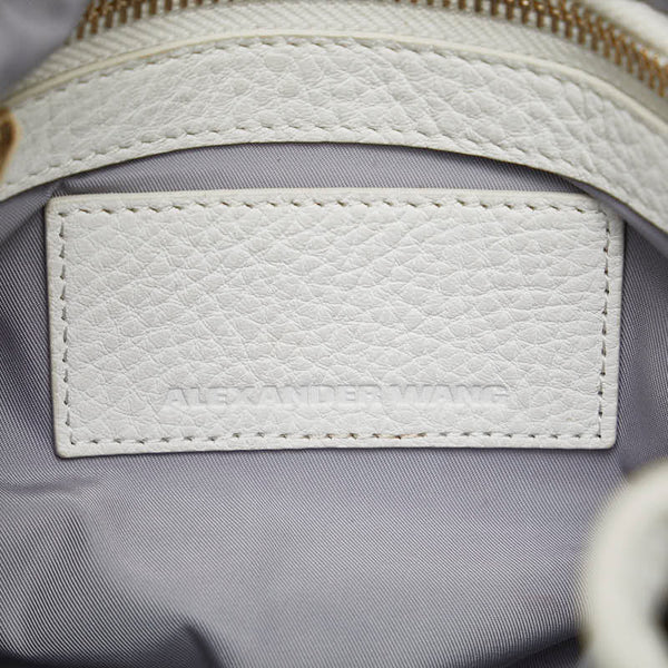 アレキサンダーワン ディエゴ スタッズ バケツ ハンドバッグ ショルダーバッグ 2WAY ホワイト レザー レディース Alexander Wang 【中古】