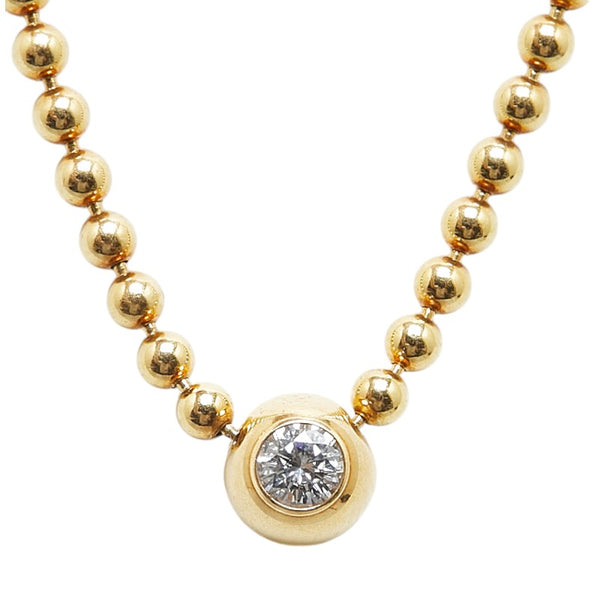カルティエ ペルルドディアマン ダイヤ ネックレス K18YG イエローゴールド レディース CARTIER 【中古】