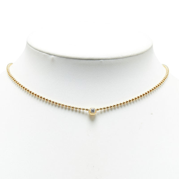 カルティエ ペルルドディアマン ダイヤ ネックレス K18YG イエローゴールド レディース CARTIER 【中古】