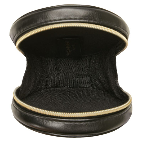 サンローラン サークル ラウンド ポーチ ブラック ポリエステル レディース SAINT LAURENT 【中古】