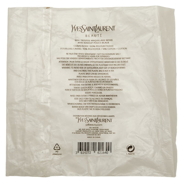 サンローラン サークル ラウンド ポーチ ブラック ポリエステル レディース SAINT LAURENT 【中古】