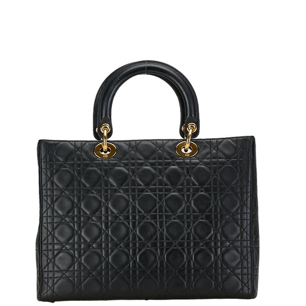 ディオール カナージュ レディディオール ハンドバッグ ブラック ラムスキン レディース Dior 【中古】