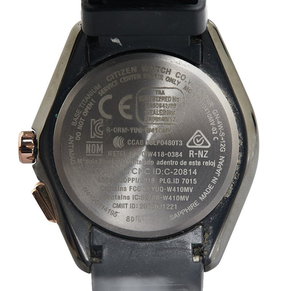 シチズン エコ ドライブ ブルートゥース ソーラー 腕時計 BZ4006-01E/W410-S114195 クオーツ ブラック文字盤 ウレタン スーパーチタニウム メンズ CITIZEN 【中古】