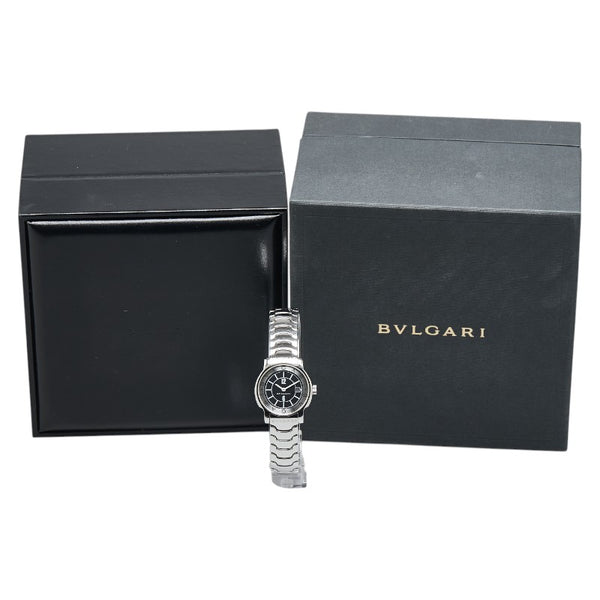 ブルガリ ソロテンポ 腕時計 ST29S クオーツ ブラック文字盤 ステンレススチール レディース BVLGARI 【中古】