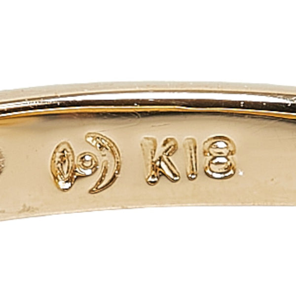 タサキ K18YG イエローゴールド アコヤパール5.2mm 二連 リング 指輪 レディース TASAKI 9.5号 【中古】