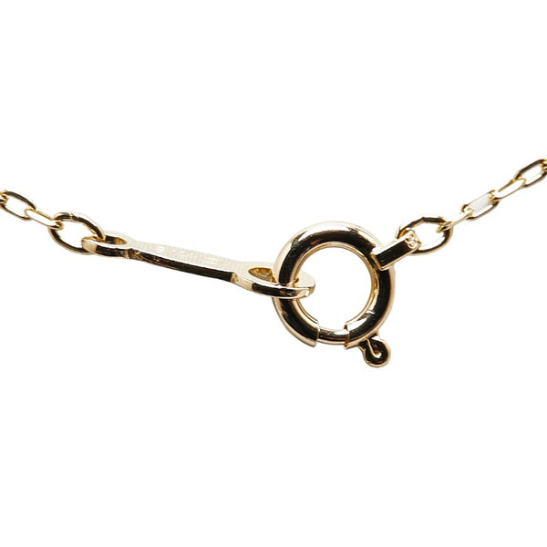 ミキモト K18YG イエローゴールド アコヤパール7.5mm ダイヤ ペンダントネックレス レディース MIKIMOTO 【中古】